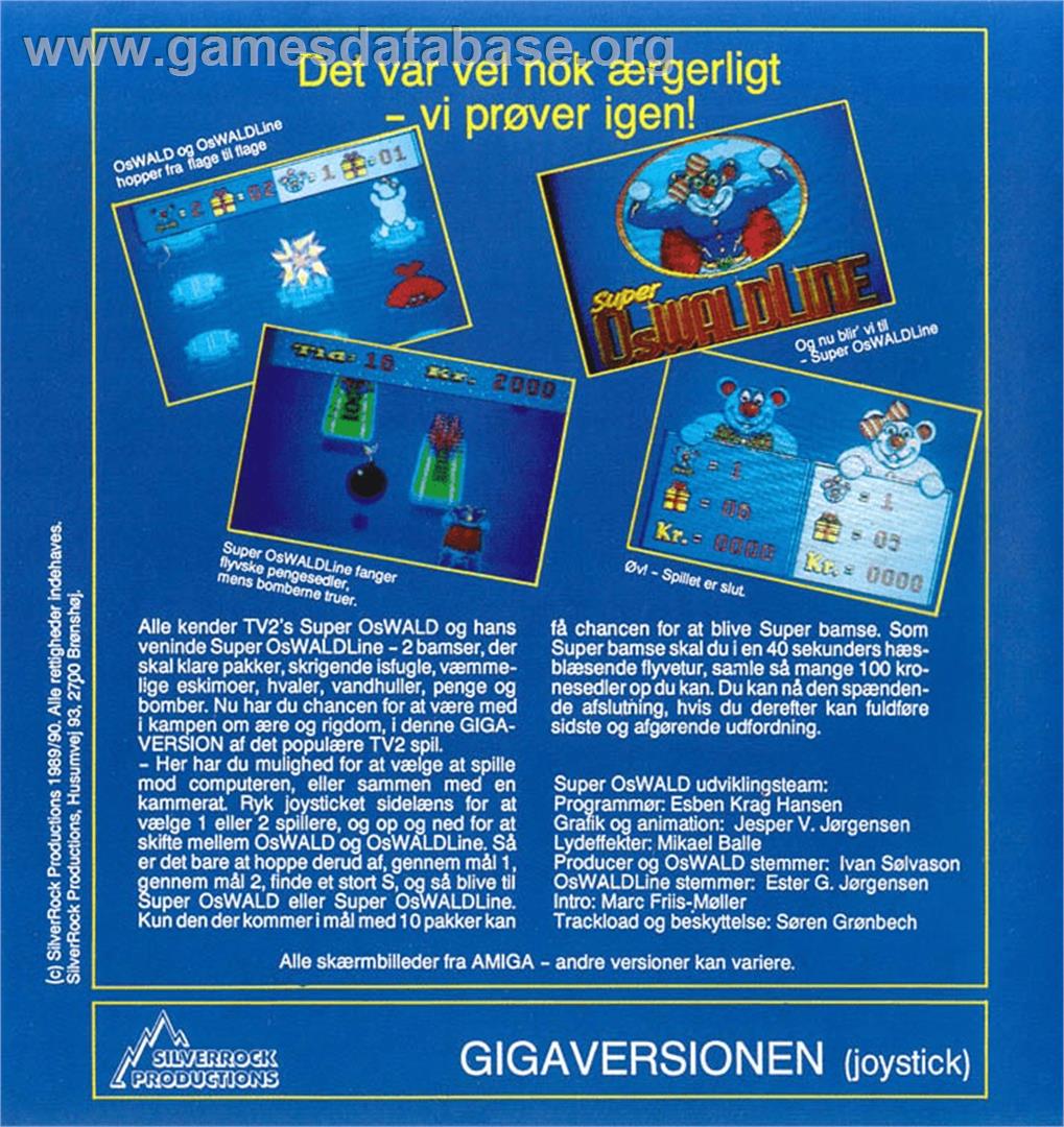 Super Oswald - Commodore Amiga - Artwork - Box Back