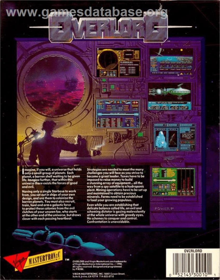 Supremacy - Your Will Be Done - Commodore Amiga - Artwork - Box Back