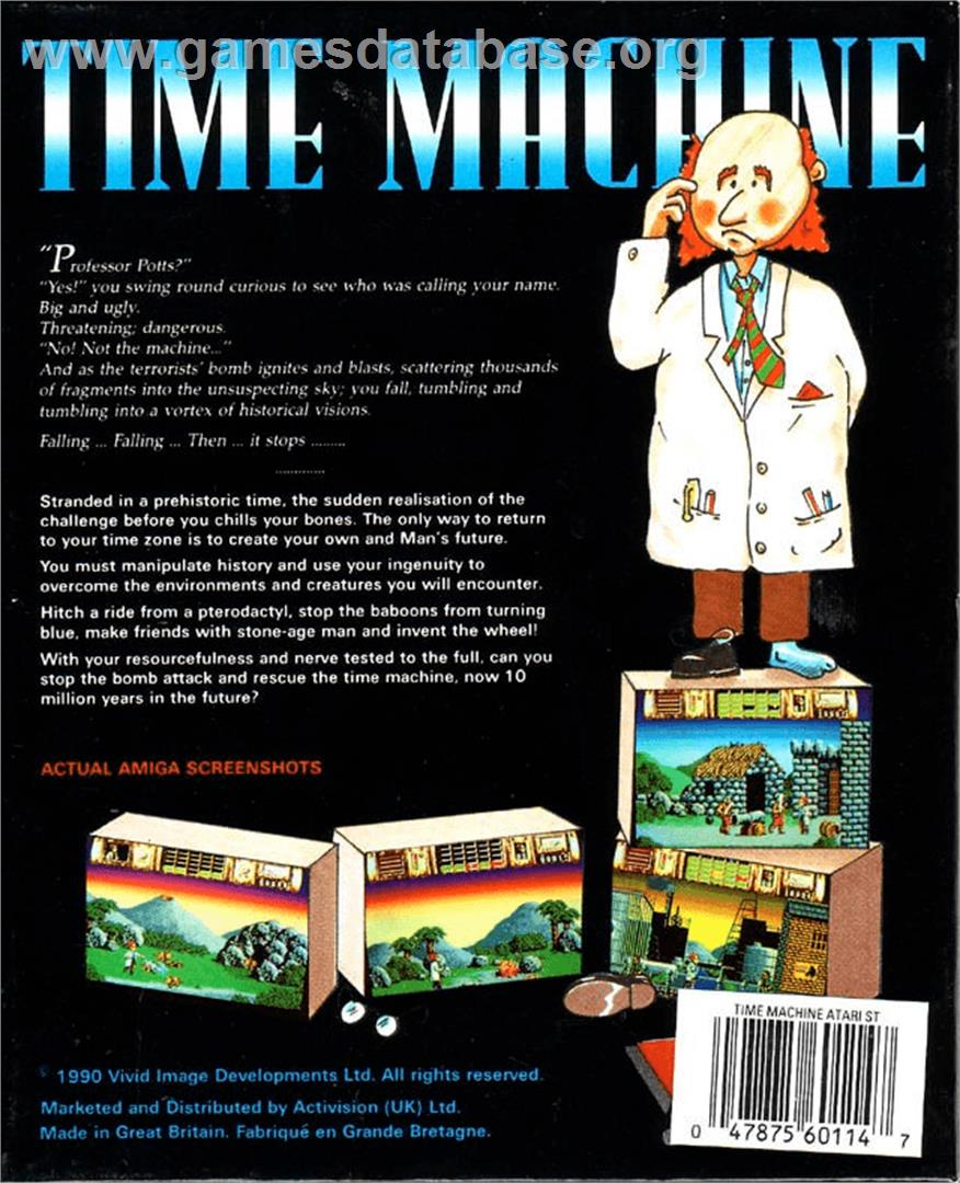 Time Machine - Commodore Amiga - Artwork - Box Back