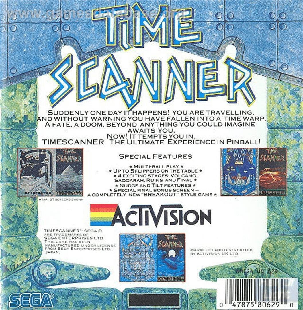 Time Scanner - Commodore Amiga - Artwork - Box Back