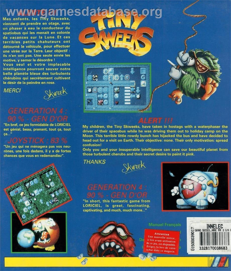 Tiny Skweeks - Commodore Amiga - Artwork - Box Back