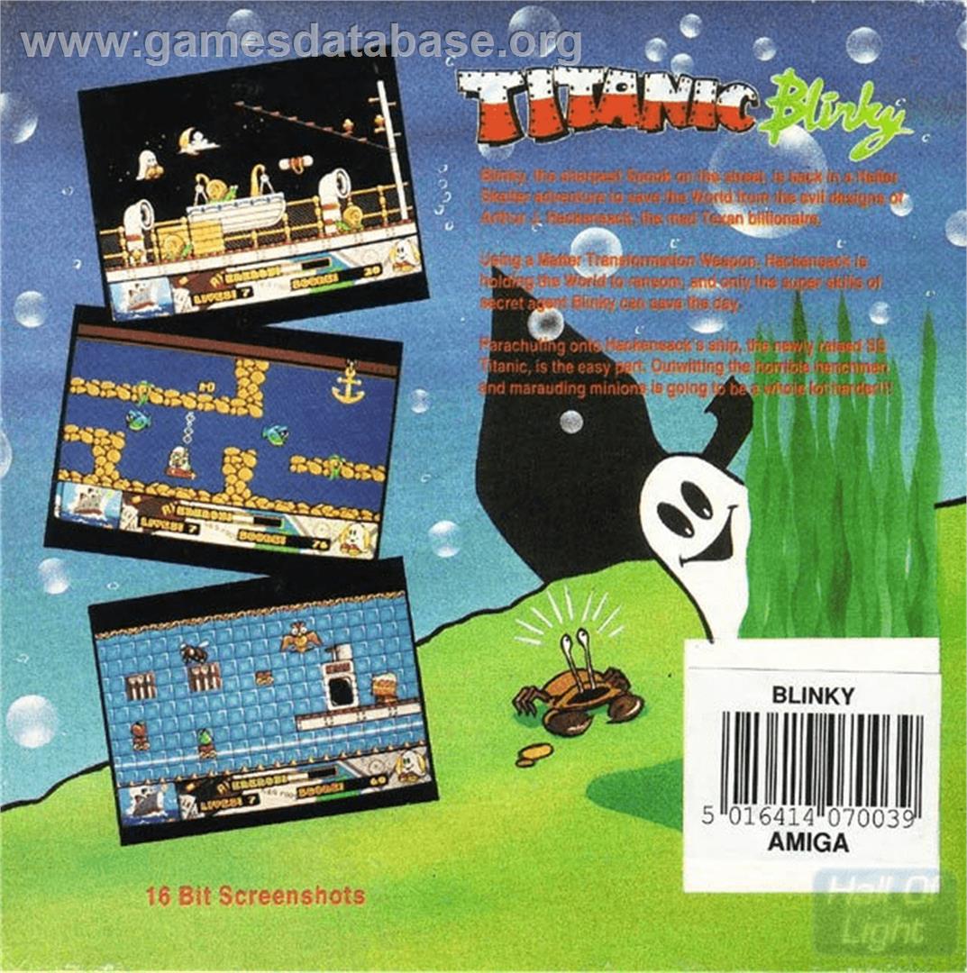 Titanic Blinky - Commodore Amiga - Artwork - Box Back