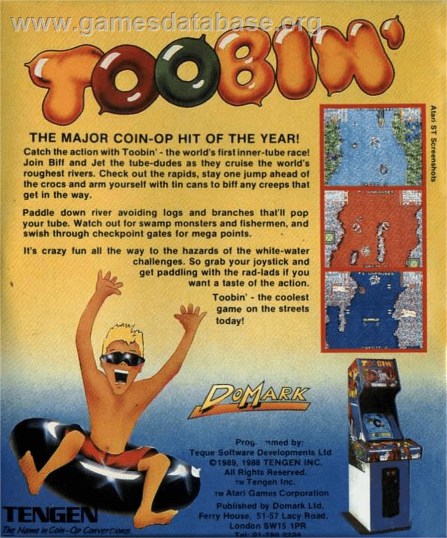 Toobin' - Commodore Amiga - Artwork - Box Back