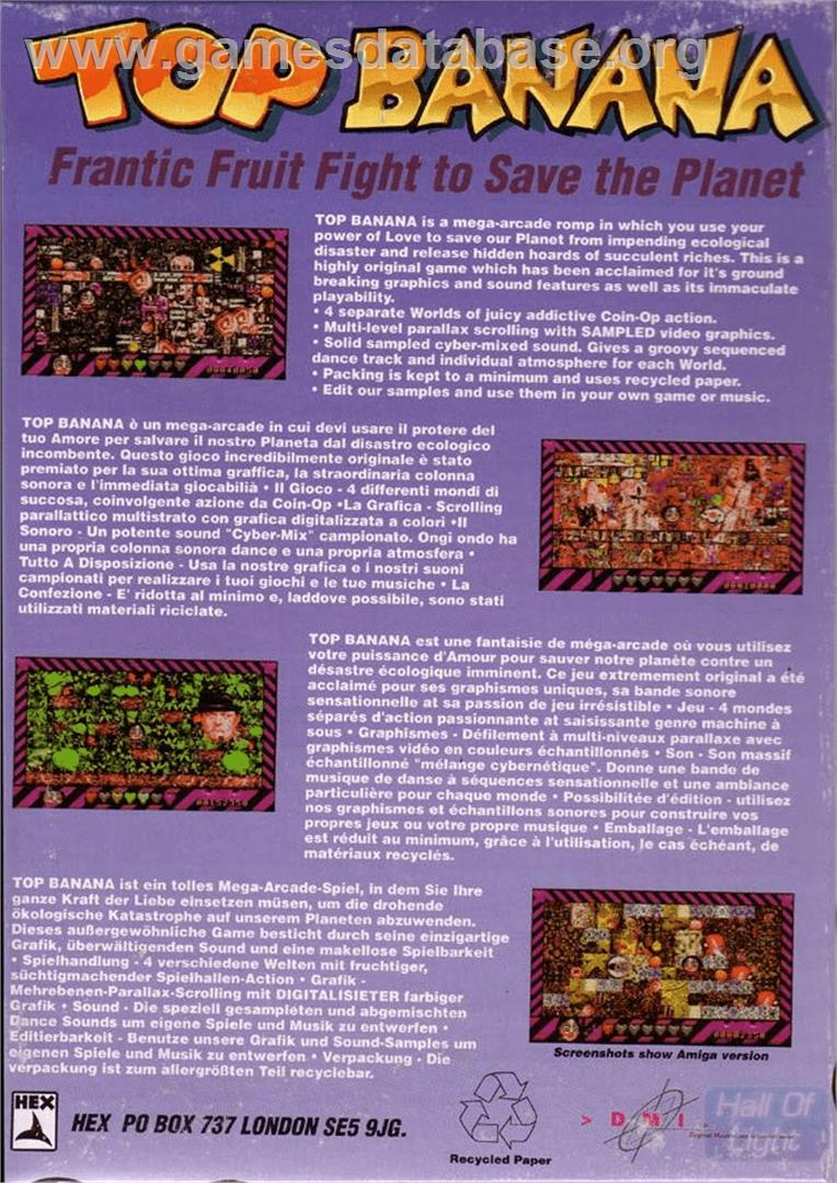Top Banana - Commodore Amiga - Artwork - Box Back