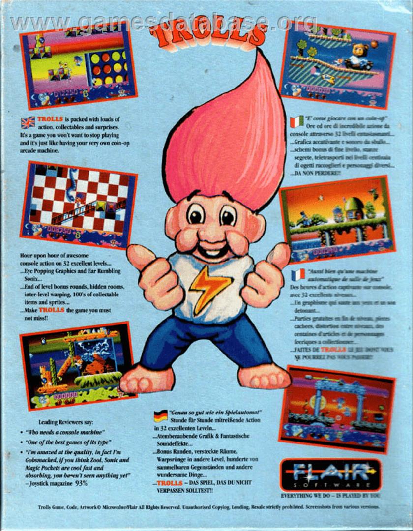 Trolls - Commodore Amiga - Artwork - Box Back