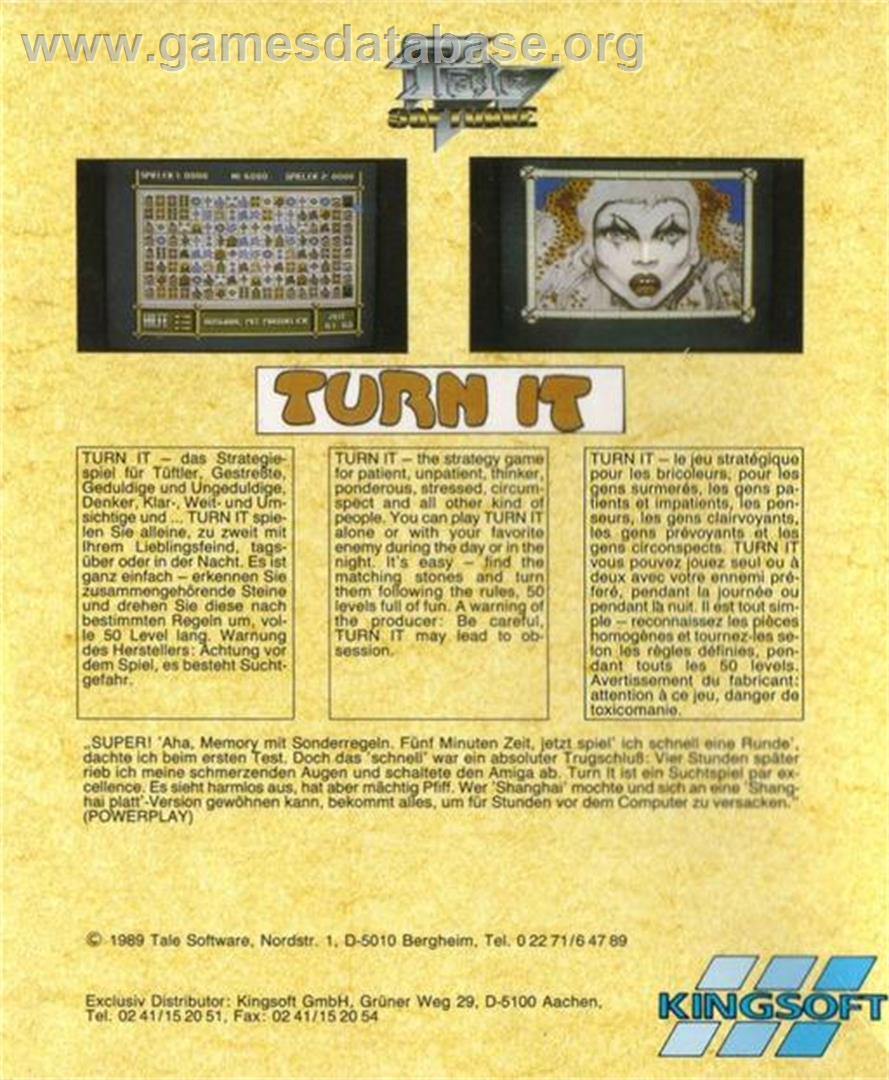 Turn It - Commodore Amiga - Artwork - Box Back