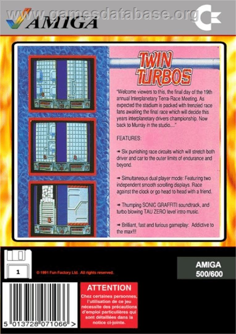Twin Turbos - Commodore Amiga - Artwork - Box Back