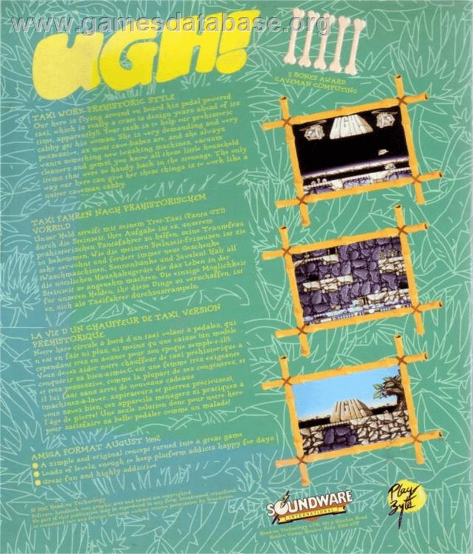 Ugh - Commodore Amiga - Artwork - Box Back