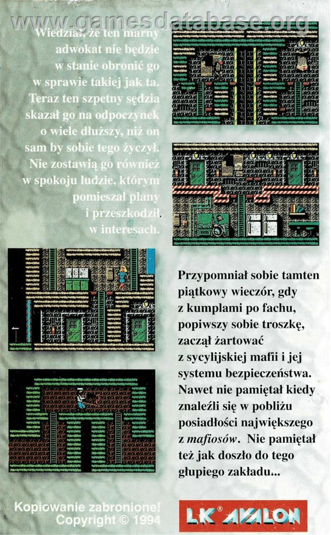 Vabank - Commodore Amiga - Artwork - Box Back