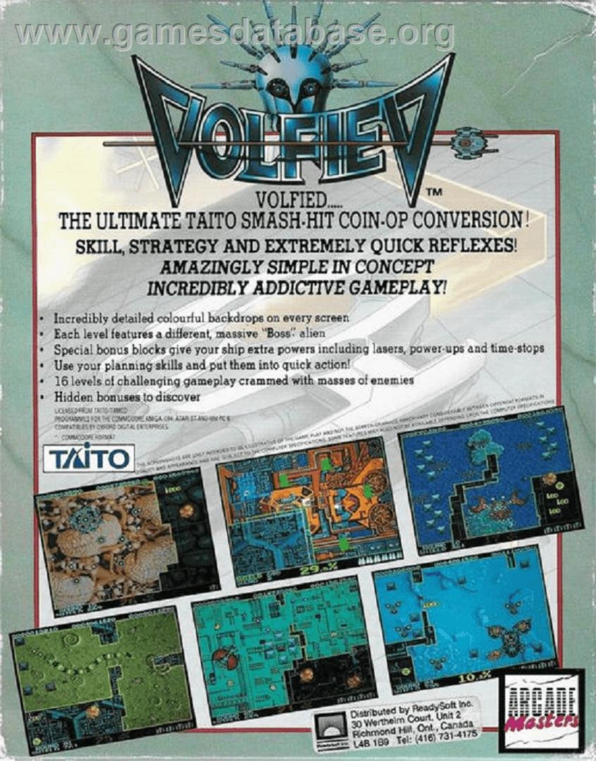 Volfied - Commodore Amiga - Artwork - Box Back