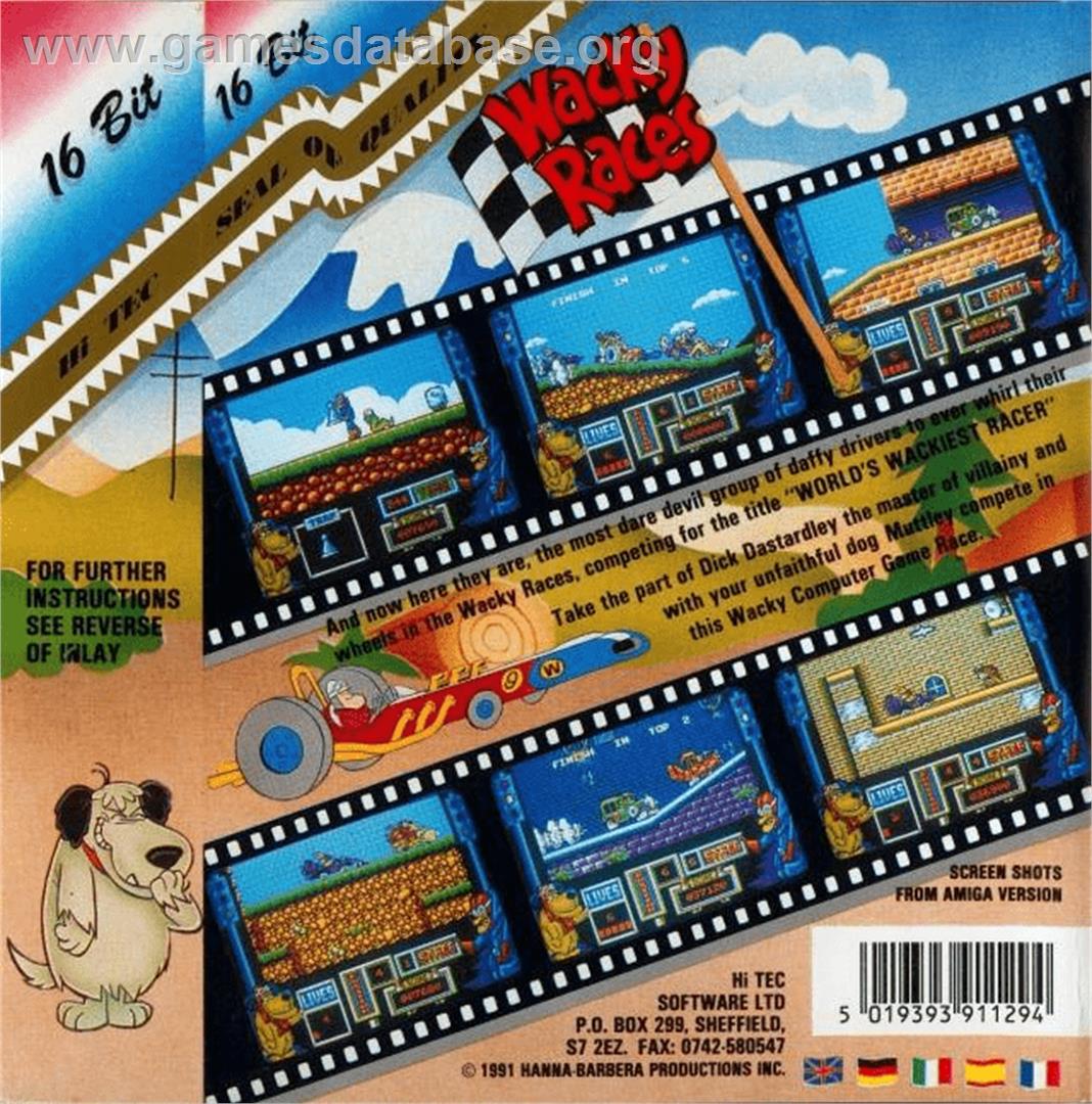 Wacky Races - Commodore Amiga - Artwork - Box Back