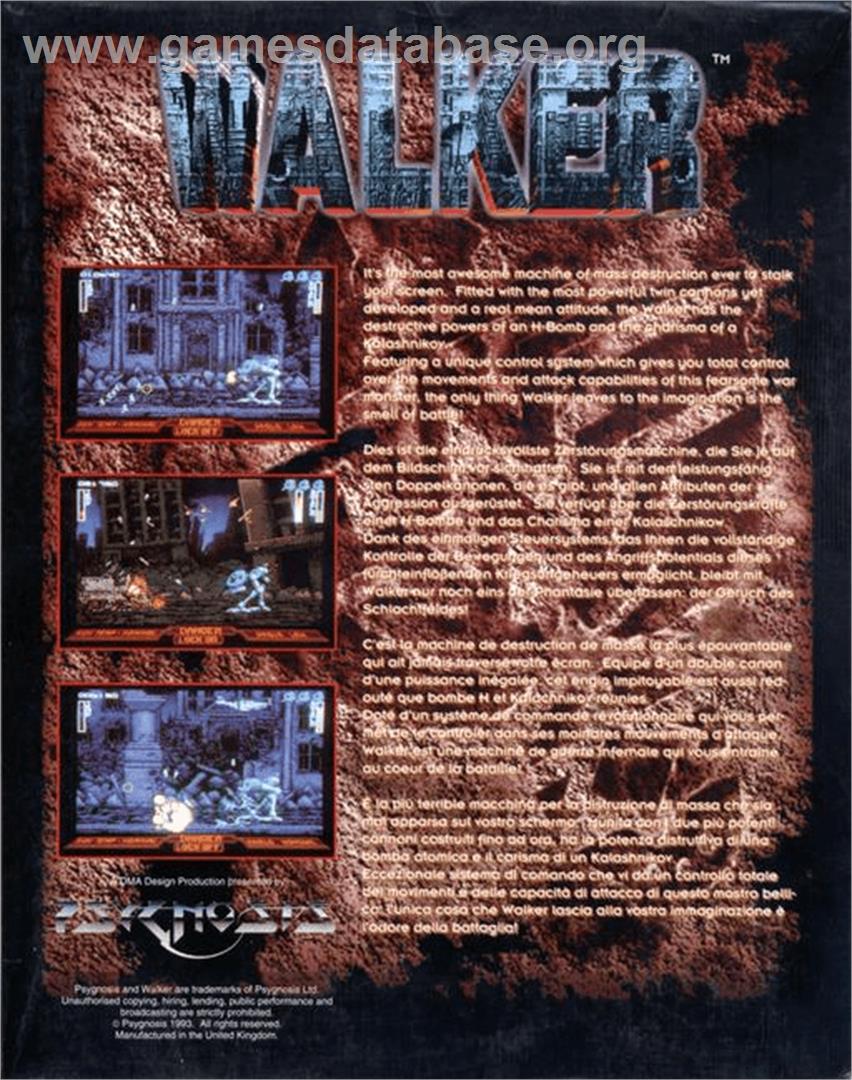 Walker - Commodore Amiga - Artwork - Box Back
