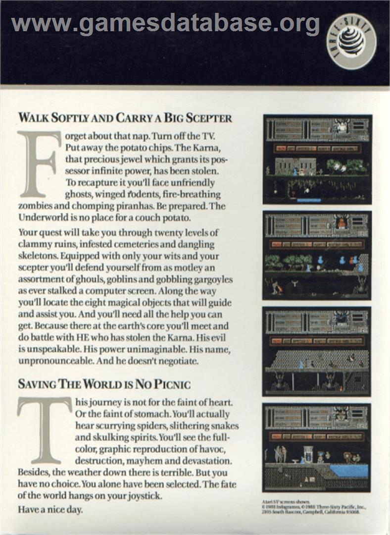 Warlock: The Avenger - Commodore Amiga - Artwork - Box Back