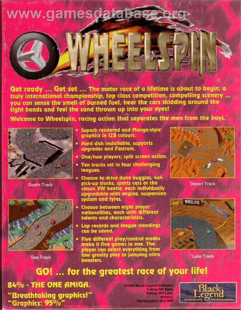 Wheelspin - Commodore Amiga - Artwork - Box Back