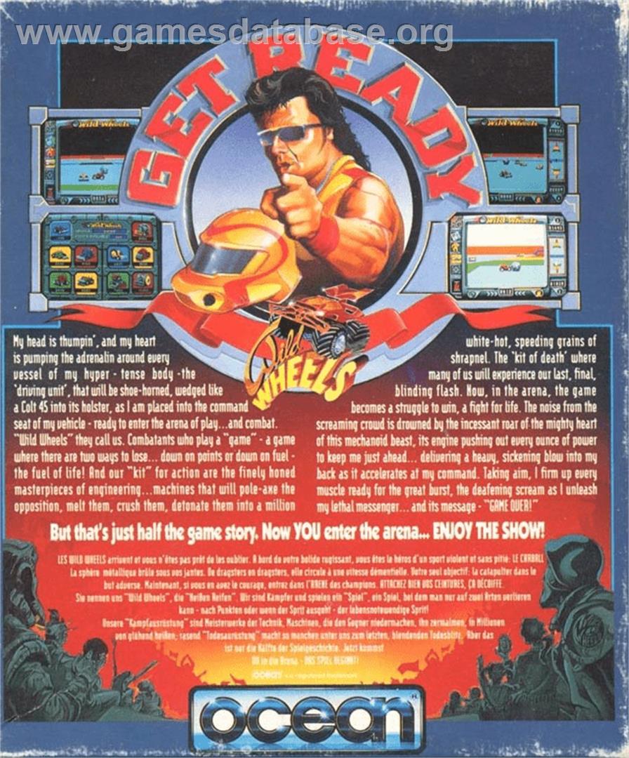 Wild Wheels - Commodore Amiga - Artwork - Box Back