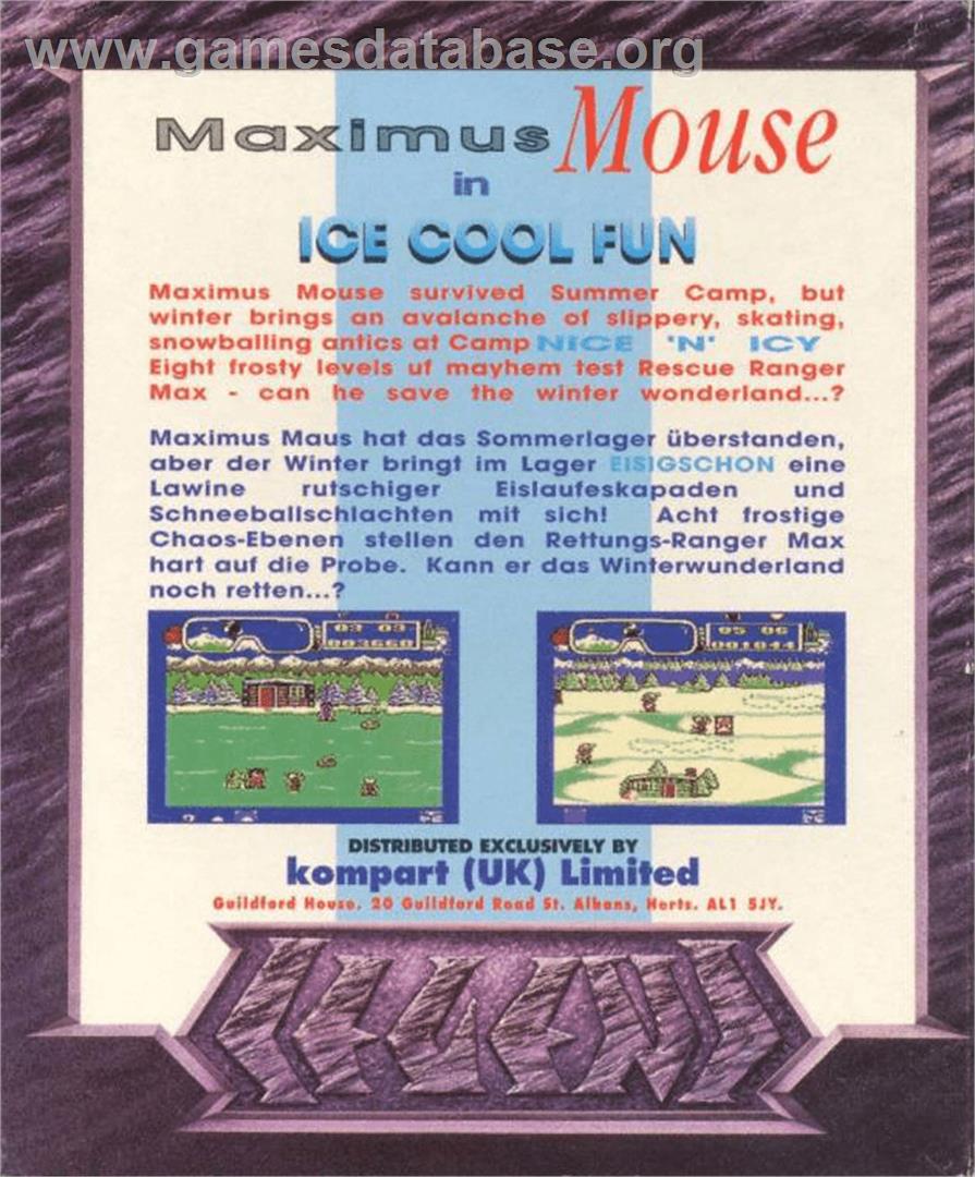 Winter Camp - Commodore Amiga - Artwork - Box Back