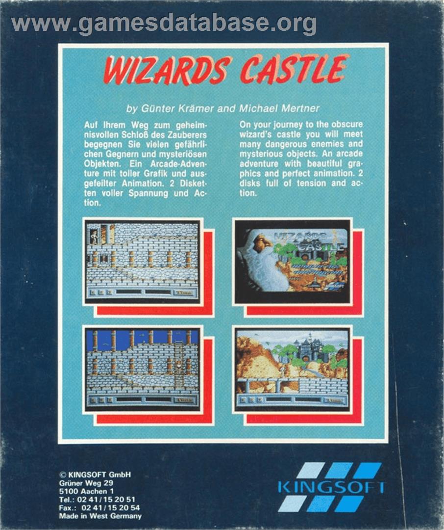 Wizards Castle - Commodore Amiga - Artwork - Box Back