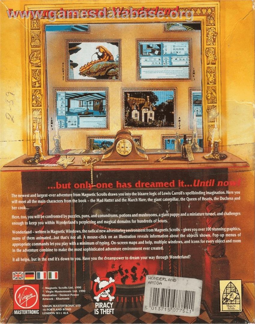 Wonderland - Commodore Amiga - Artwork - Box Back