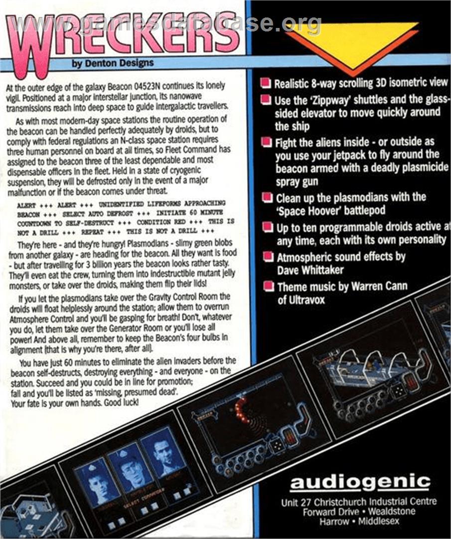 Wreckers - Commodore Amiga - Artwork - Box Back