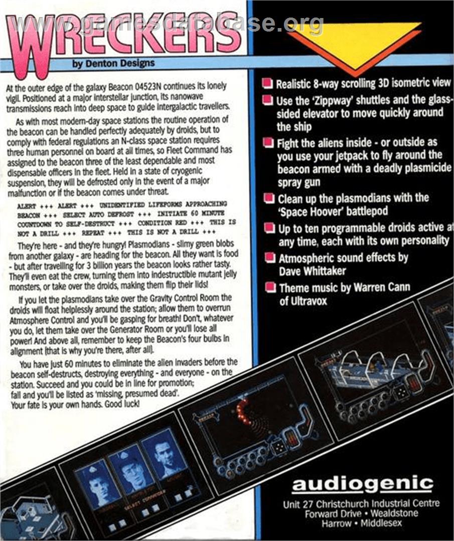 Wreckers - Commodore Amiga - Artwork - Box Back