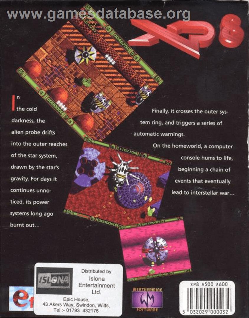XP8 - Commodore Amiga - Artwork - Box Back