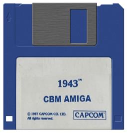 Cartridge artwork for 1943: The Battle of Midway on the Commodore Amiga.