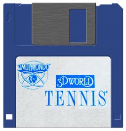 Cartridge artwork for 3d World Tennis on the Commodore Amiga.