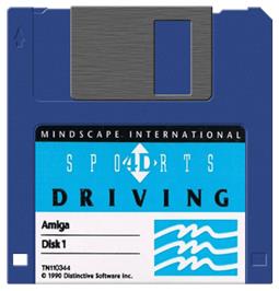 Cartridge artwork for 4d Sports Driving on the Commodore Amiga.