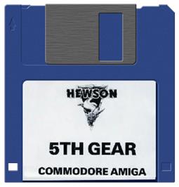 Cartridge artwork for 5th Gear on the Commodore Amiga.