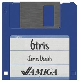 Cartridge artwork for 6tris on the Commodore Amiga.