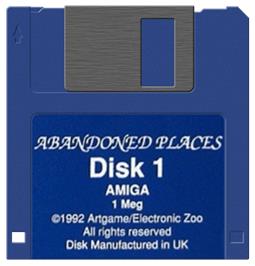 Cartridge artwork for Abandoned Places: A Time for Heroes on the Commodore Amiga.