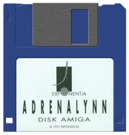 Cartridge artwork for Adrenalynn on the Commodore Amiga.