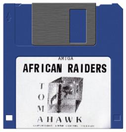 Cartridge artwork for African Raiders-01 on the Commodore Amiga.