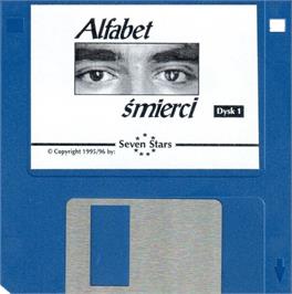Cartridge artwork for Alfabet Smierci on the Commodore Amiga.