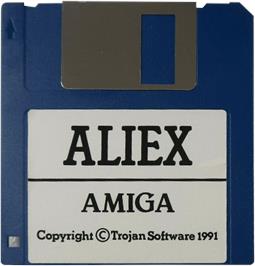 Cartridge artwork for Aliex on the Commodore Amiga.