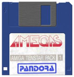 Cartridge artwork for Amegas on the Commodore Amiga.