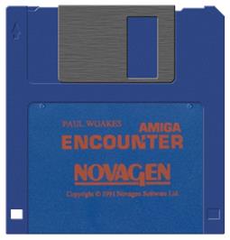 Cartridge artwork for Amiga Encounter on the Commodore Amiga.