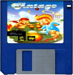 Cartridge artwork for Antago on the Commodore Amiga.