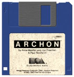 Cartridge artwork for Archon: The Light and the Dark on the Commodore Amiga.