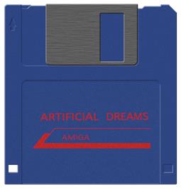 Cartridge artwork for Artificial Dreams on the Commodore Amiga.
