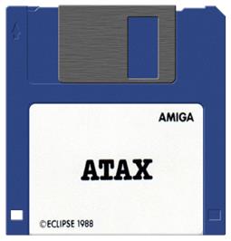 Cartridge artwork for Atax on the Commodore Amiga.