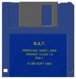 Cartridge artwork for B.a.t. on the Commodore Amiga.