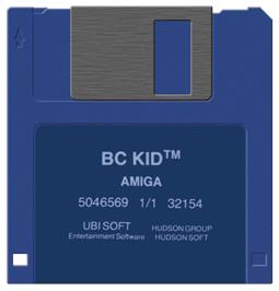 Cartridge artwork for B.c. Kid on the Commodore Amiga.