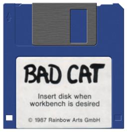 Cartridge artwork for Bad Cat on the Commodore Amiga.
