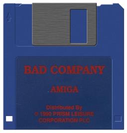 Cartridge artwork for Bad Company on the Commodore Amiga.
