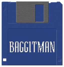 Cartridge artwork for Bagitman on the Commodore Amiga.