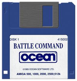 Cartridge artwork for Battle Command on the Commodore Amiga.