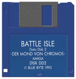 Cartridge artwork for Battle Isle '93: The Moon of Chromos on the Commodore Amiga.