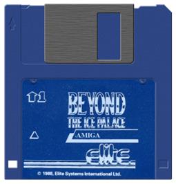 Cartridge artwork for Beyond the Ice Palace on the Commodore Amiga.