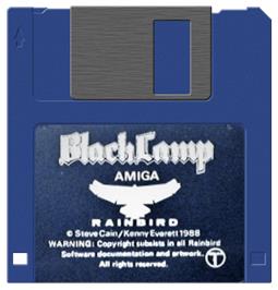 Cartridge artwork for Black Lamp on the Commodore Amiga.